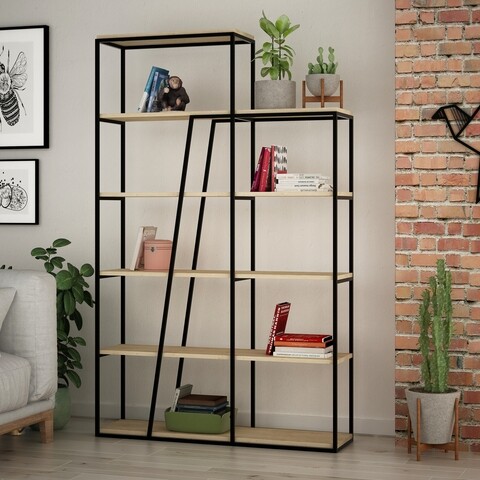 Biblioteca Pal Kitaplık, Decortie, 178x29x110 cm, bej