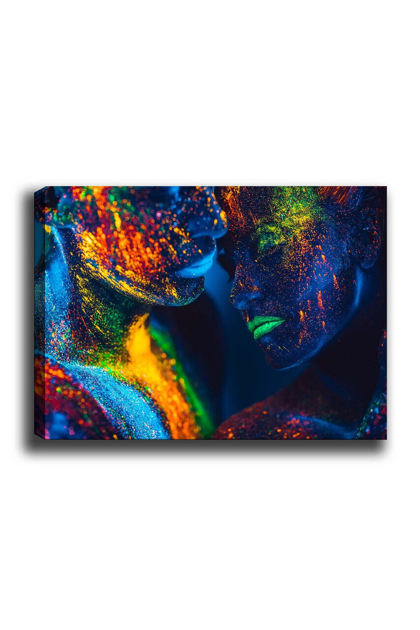 Tablou decorativ, Kanvas Tablo (70 x 100), Canvas, Rama din lemn (grosime 3 cm), Multicolor — imaginea 2
