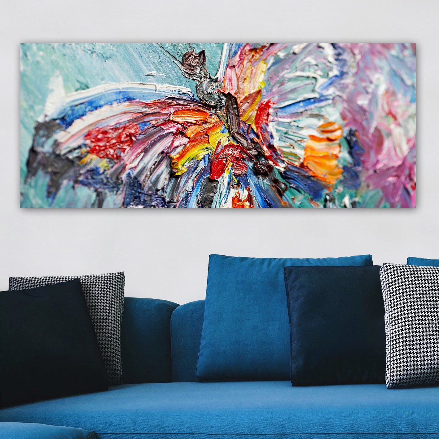 Tablou decorativ, YTY98552690_50120, Canvas, Rama din lemn (grosime 3 cm), Multicolor