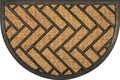 Covoras de intrare, Olivo Tappeti, Promo Mezzaluna , Lines 02, 40 x 60 cm, cauciuc/fibra cocos, maro/negru