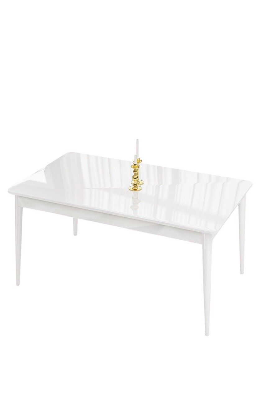 Masa, Hanah Home, Pir, 130x75x80 cm, Alb — imaginea 2