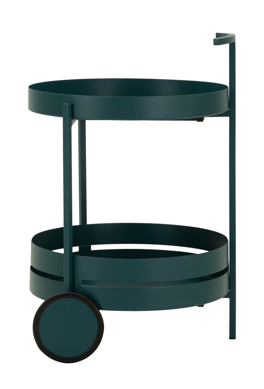 Carucior pentru servire, Mauro Ferretti, Saturn, 40x49.5x61 cm, metal, turcoaz - imagine 6