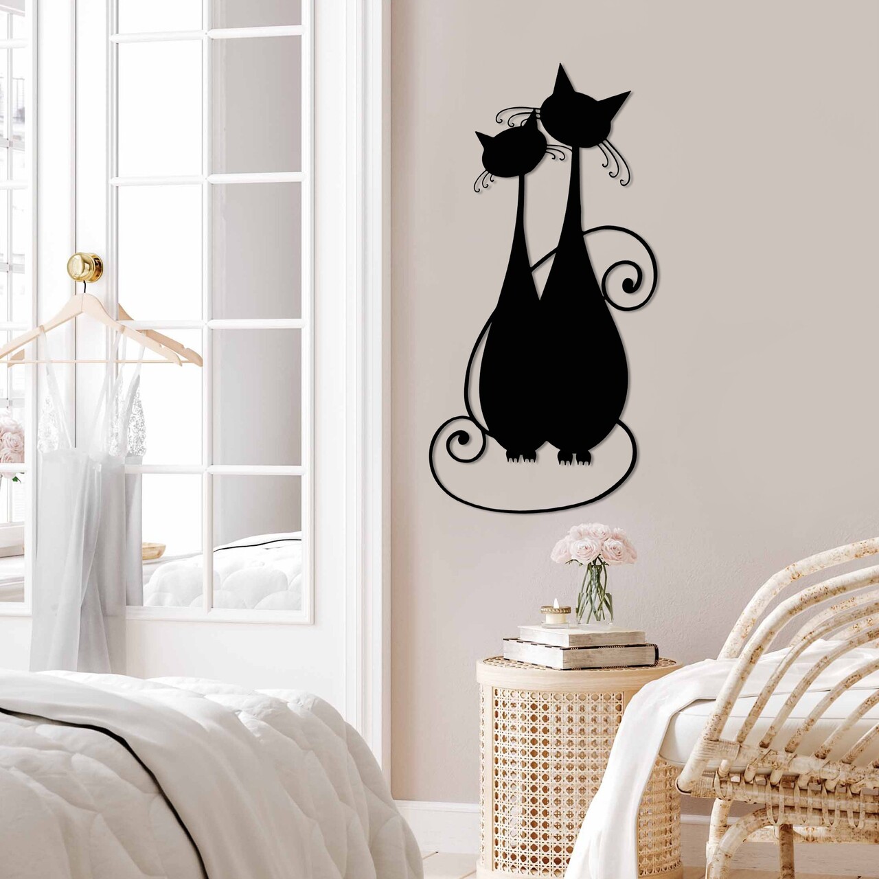 Decoratiune de perete, Cat 10, 30 x 60 cm, Negru - view 3
