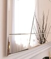 Oglinda decorativa, Siam, Akol, 50x75x2.2 cm, MDF , Alb