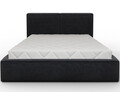 Pat tapitat cu somiera si lada depozitare, 140x200 cm, ELTAP, Pesillo, lemn/poliester, negru