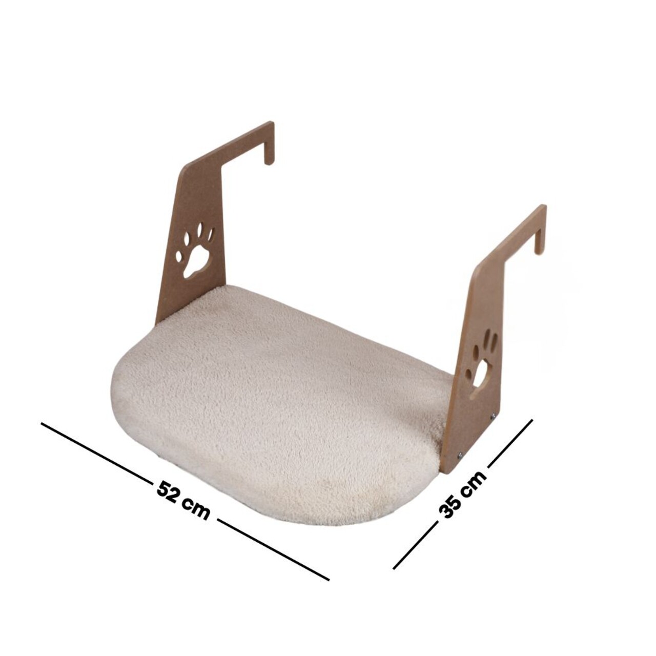 Pat pentru pisici, Paws &amp; Whiskers, Riana, Tesatura Welsoft, Bej - view 2