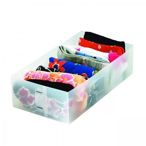 Set 2 organizatoare sertar Jocca, 30x15.5x8 cm, polipropilena, alb