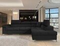 Coltar extensibil dreapta 4 locuri ELTAP, ERI-14, Eridano, 275x202x88 cm, lemn/poliester, negru
