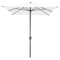 Umbrela dreptunghiulara cu manivela, Calpe, L.200 l.300 H.259 cm, aluminiu, gri/alb