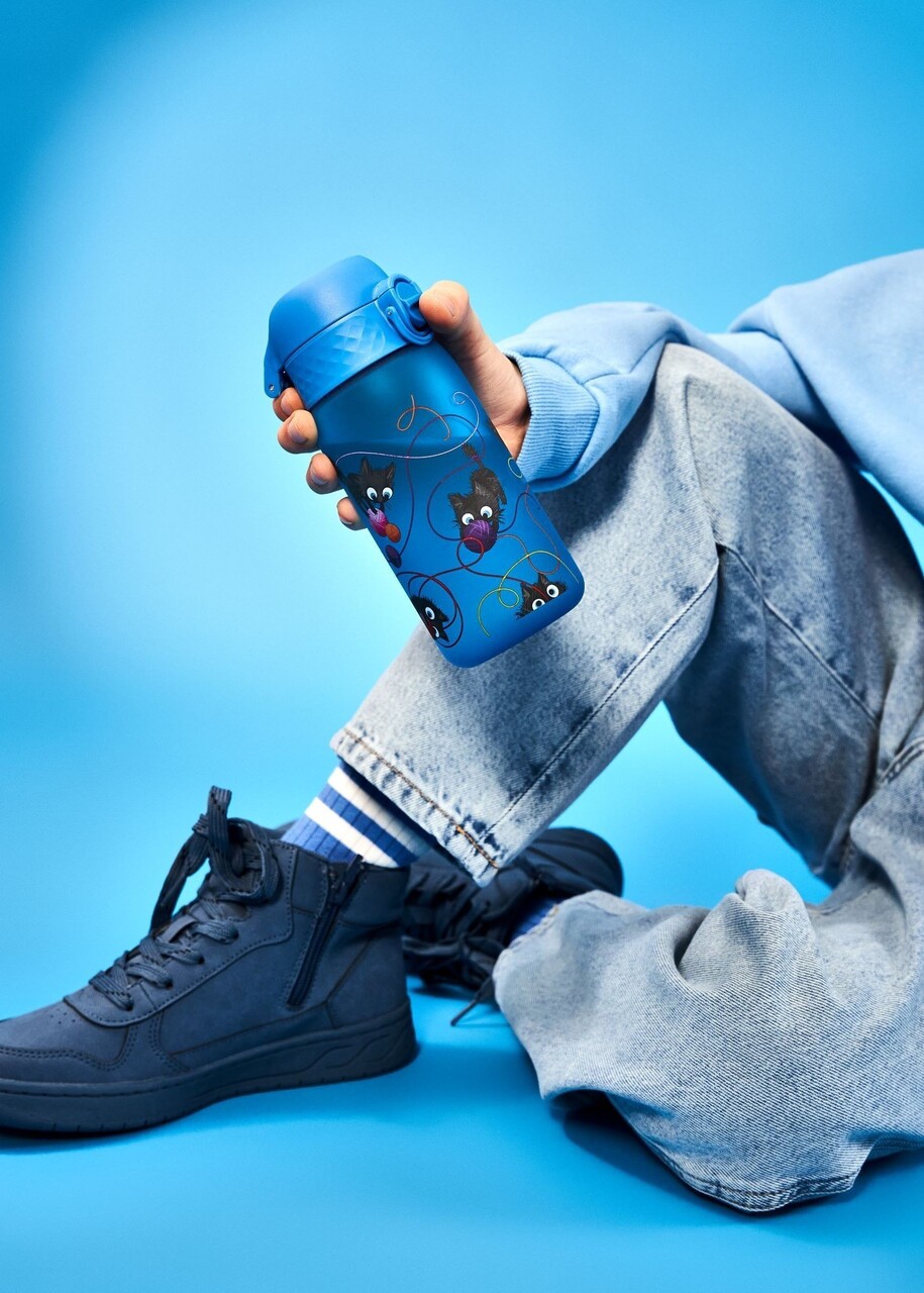 Sticla apa pentru copii, recyclon, 350ml, Cats - Ion8 - imagine 6