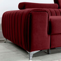 Coltar extensibil dreapta 3 locuri ELTAP, RT-25VE, Grayson, 278x205x92 cm, lemn/poliester, rosu inchis