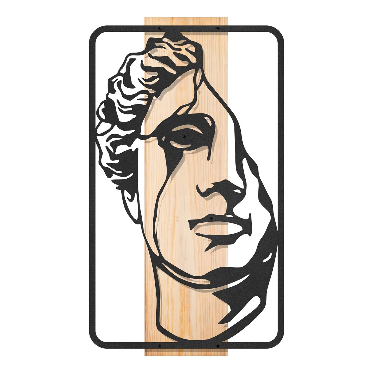 Decoratiune de perete, Imperium -1, Cadru: Lemn (Grosime: 2 cm), Natural/Negru — imaginea 7