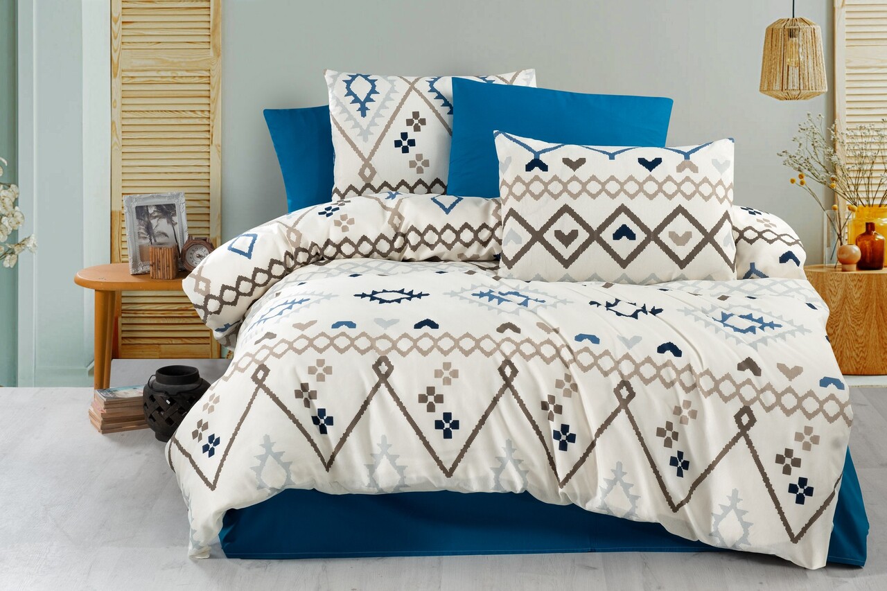 Lenjerie de pat pentru o persoana, Afra, Life Style, 50% bumbac / 50% poliester