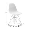 Scaun Claus, Pakoworld, 45.5x51x83 cm, metal/polipropilena, negru
