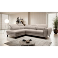 Coltar extensibil stanga 4 locuri ELTAP, LT-18SO, Noble, 255x201x100 cm, lemn/poliester, bej