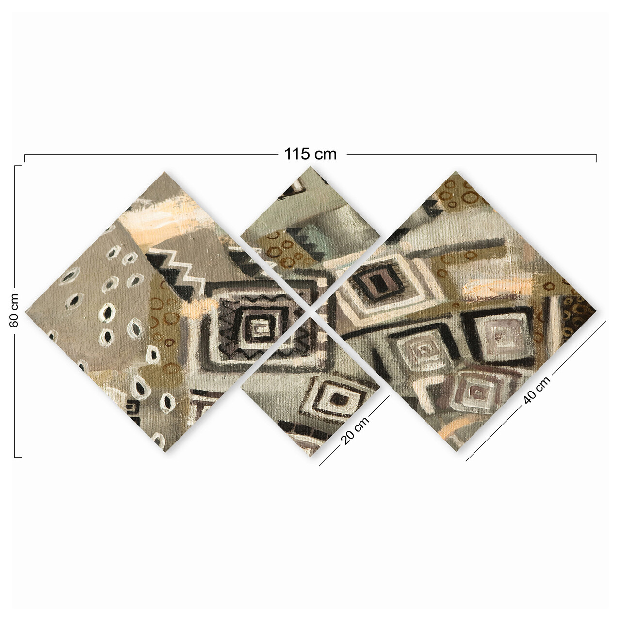 Set 4 tablouri decorative, 4MDF56731090, MDF, Imprimat UV, Multicolor