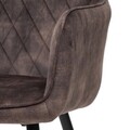 Scaun Satori, Homla, 62x58x79 cm, poliester/metal/MDF, maro inchis