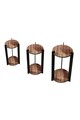 Suport din lemn pentru plante, Poter, Flower Desk Round, MDF , Maro