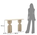 Consola Dune, Mauro Ferretti, 120x40x75.5 cm, fier, crem