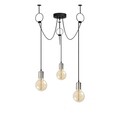 Lustra, Opviq, 892OPV1744, Metal, Negru/Nichel