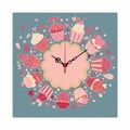 Ceas de perete, Msk-19, MDF, Dimensiune: 40 x 40 cm, Multicolor