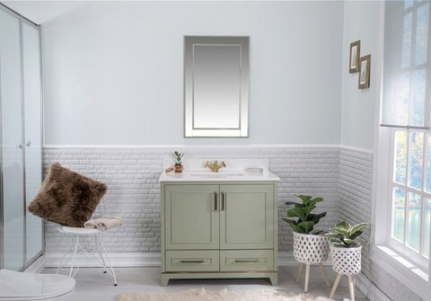 Set mobilier de baie (2 piese), jussara, ontario 36, verde