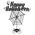 Decoratiune de perete, Halloween 3, Metal, Dimensiune: 60 x 73 cm, Negru