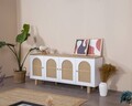 Consola, Wolina, Bohem, 80x180x41 cm, MDF , Alb / Stejar