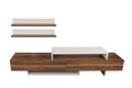 Mobilier pentru living Nirvana, Furny Home, 3 piese, 180x29.5x40.6 cm, alb/natural
