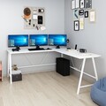 Birou, Minerva, Team L, 180x76x60 cm, PAL, Alb