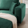 Coltar extensibil dreapta 4 locuri ELTAP, RT-35NU, Dalia, 289x190x95 cm, lemn/poliester, verde inchis