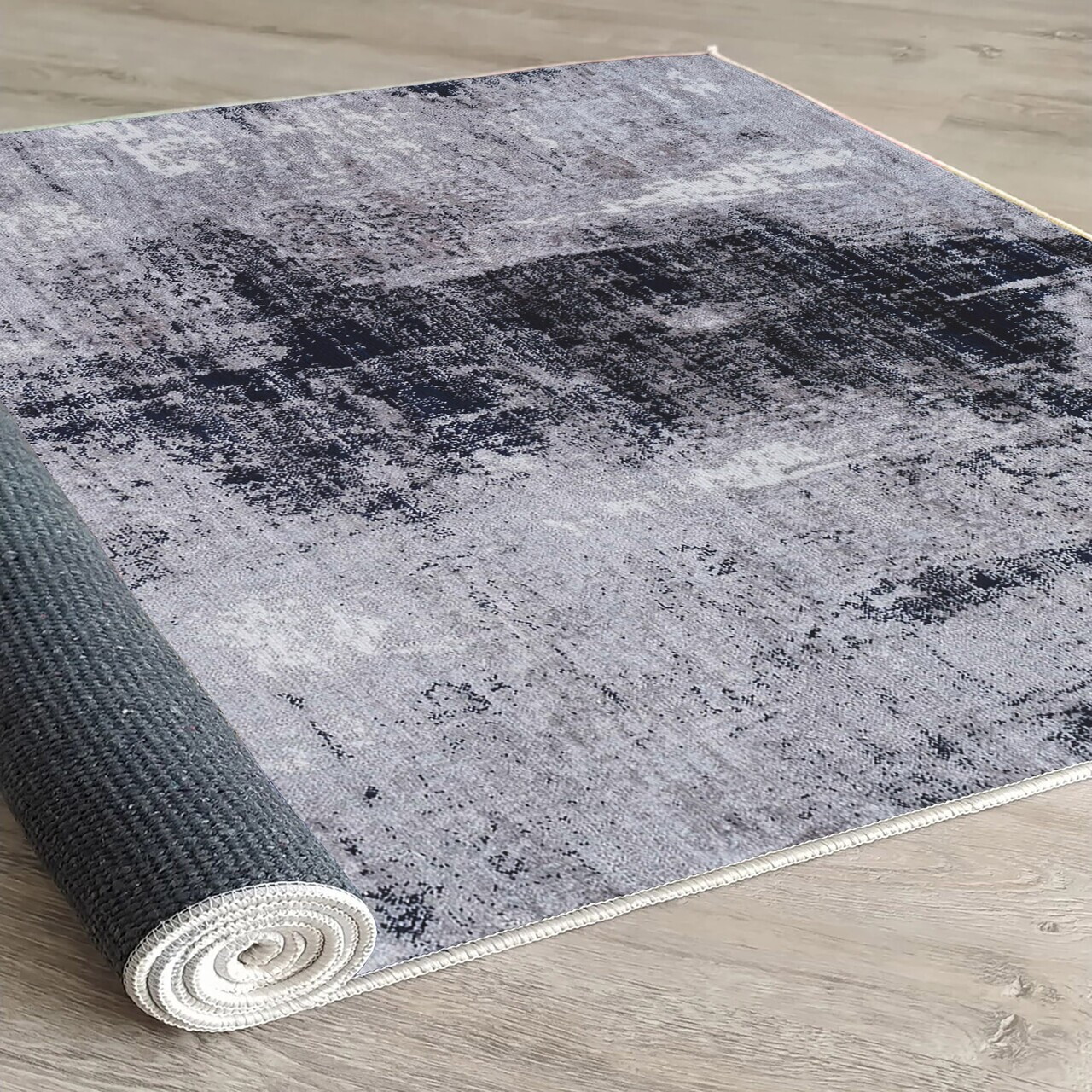 Covor, Woopamuk207, 100x150 cm, Bumbac/Poliester, Gri - view 4