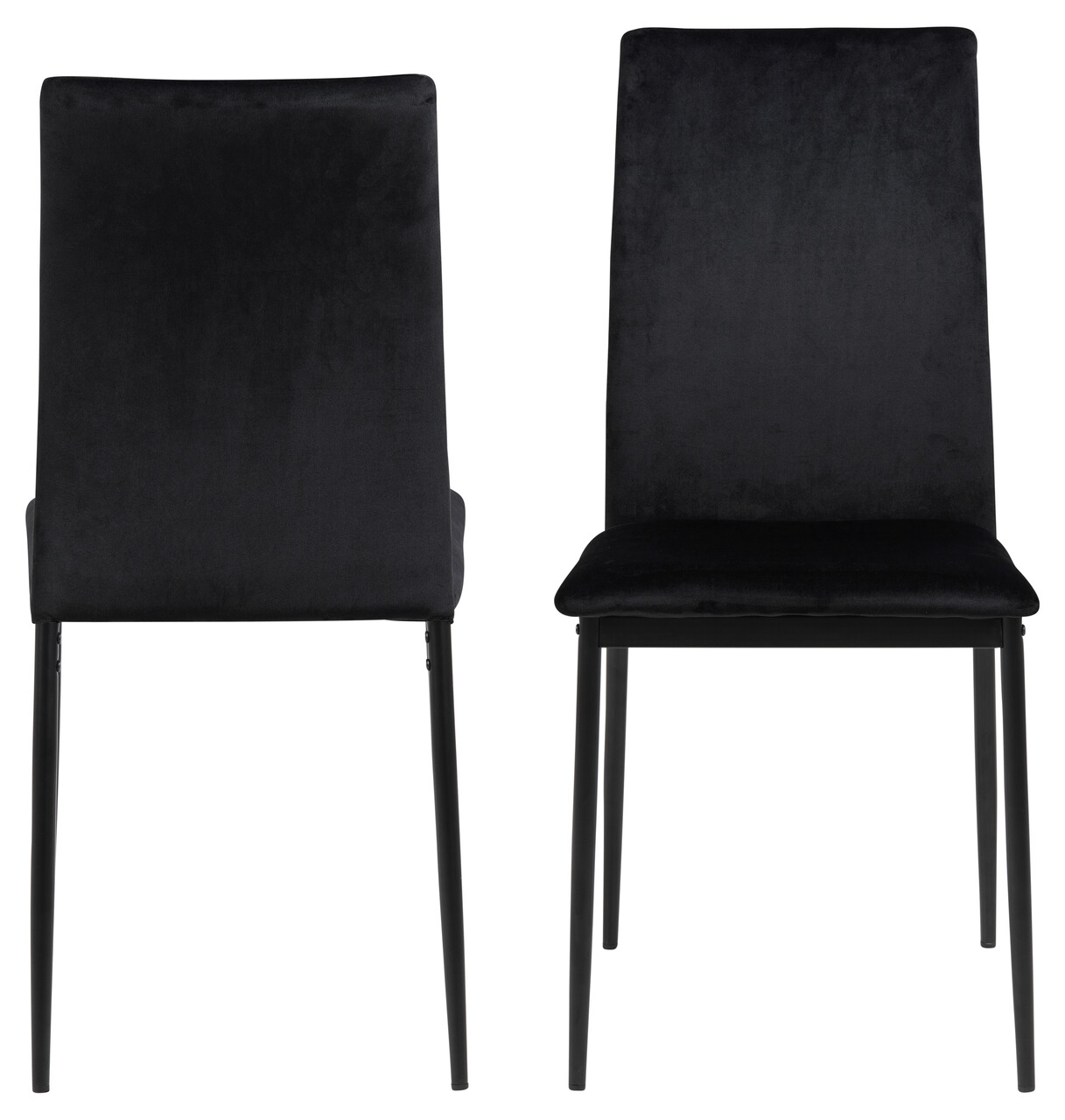 Scaun Demina, Actona, 43.5x53x92 cm, catifea/otel, negru - view 8