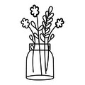 Decoratiune de perete, Flower 7, Metal, Dimensiune: 40 x 70 cm, Negru