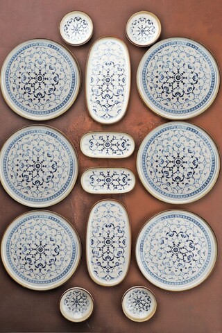 Set de mic dejun (14 piese), L'essentiel Maison, 335RTN1217, Platou: 22 cm (2 bucăți), Multicolor