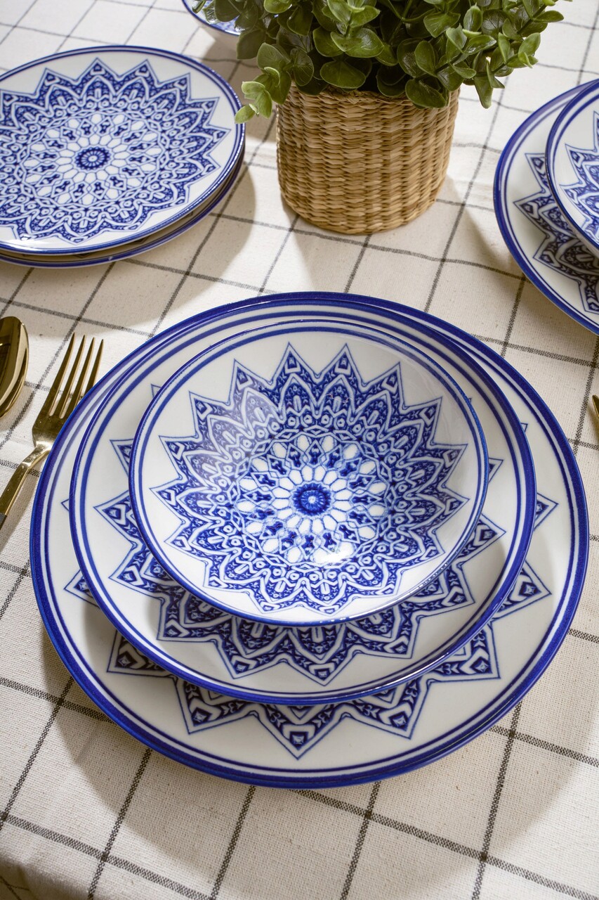 Serviciu de masa, Güral Porselen, 387GRP1355, Portelan , Farfurie intinsa 25x25x2 cm, Multicolor - 1 | YEO