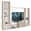 Mobilier living Blossom, Pakoworld, 220x32.4x177.5 cm, PAL melaminat, light sonoma