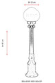 Lampadar de exterior, Avonni, 685AVN1247, Plastic ABS, Alb/Negru