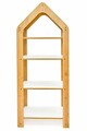 Raft universal, Hanah Home, Multipurpose Shelves 4, 50x120x30 cm, Natural / Alb / Galben