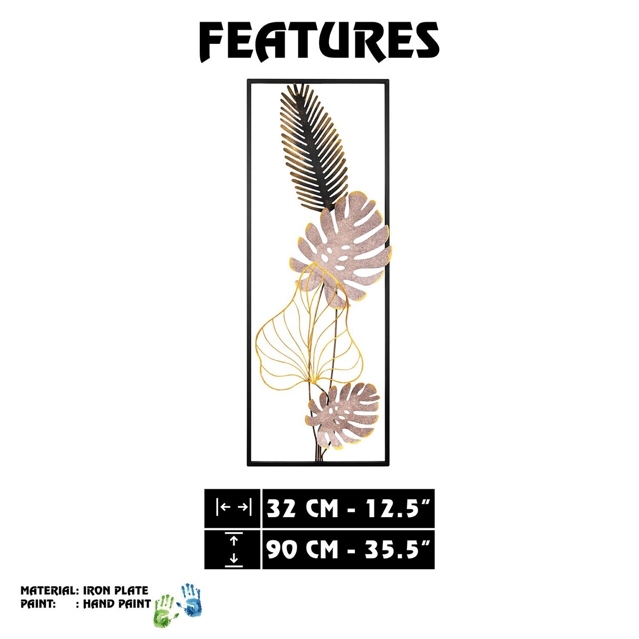 Decoratiune de perete, Rusa, Metal, Grosime: 0,6 mm, Multicolor — imaginea 8