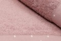 Set 2 prosoape de baie 90x150 cm, 100% bumbac, Saheser, Pitircik Dusty Rose