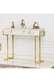 Consola MARY3, Gauge Concept, 125x39x95.2 cm, PAL, alb marmurat