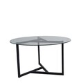Masuta de cafea Trio Sehpa, Neostill, D75x42 cm, negru/transparent