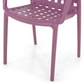Scaun cu brate suprapozabil, Amir, 58 x 57 x 82 cm, plastic, mov
