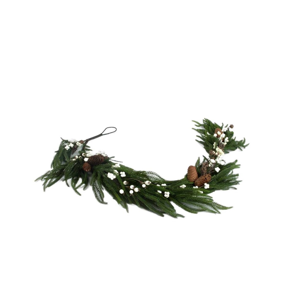 Ghirlanda decorativa Larch, Homla, 160 cm, plastic, verde/alb