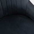 Scaun de bar Nuah, Homla, 50x45x105 cm, MDF/catifea din poliester, negru