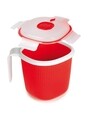 Cana pentru incalzit laptele in cuptorul cu microunde, Snips, 0.7 L, polipropilena, rosu