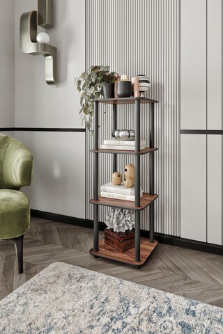 Corp biblioteca, Hanah Home, Bookcase 4 Tiers Square, 34x106x34 cm, MDF , Maro