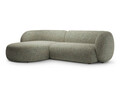 Coltar stanga 3 locuri, Kate, Micadoni, 285x176x76 cm, tesatura structurata, verde muschi melanj