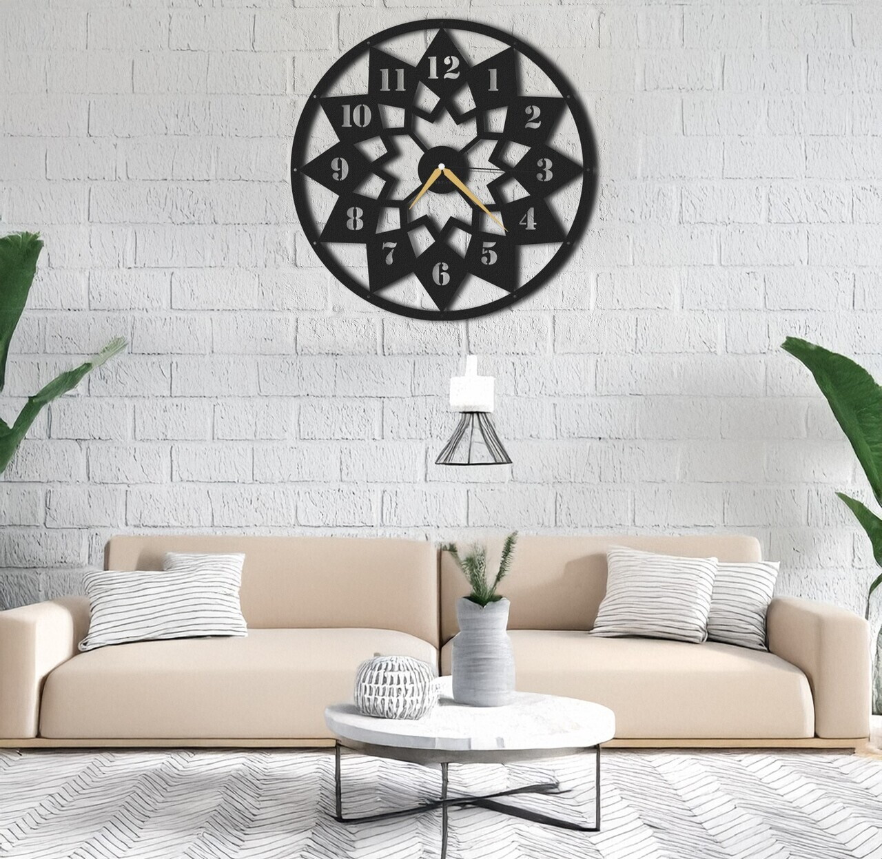 Ceas de perete, WLCK-508-BL, Dimensiune: 50 x 50 cm, Negru